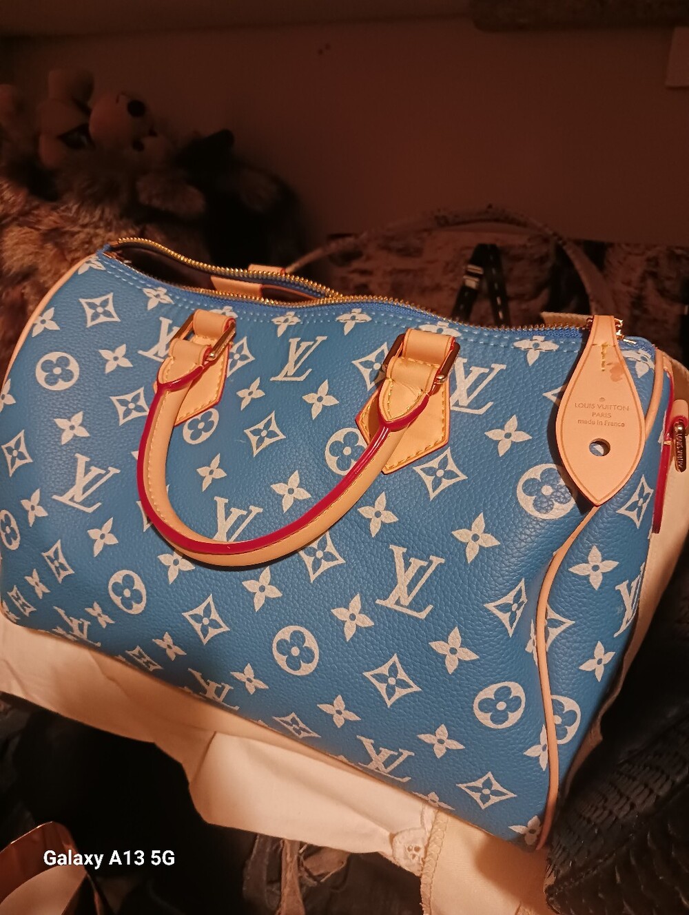 Blue Monogram Speedy Travel Bag Size 30